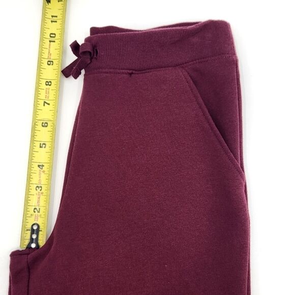 The Children's Place Uniform Fleece Jogger Pants Girl's Size 16 Burgundy Red - Picture 7 of 10